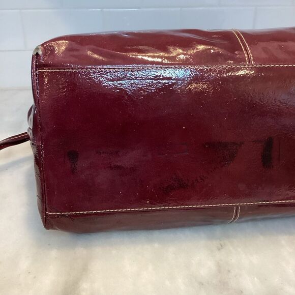 Dooney & Bourke Chiara High Gloss Patent Leather Drawstring Shoulder Bag Tote - Picture 8 of 16